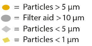 Caption illustrations of the different filtration principles