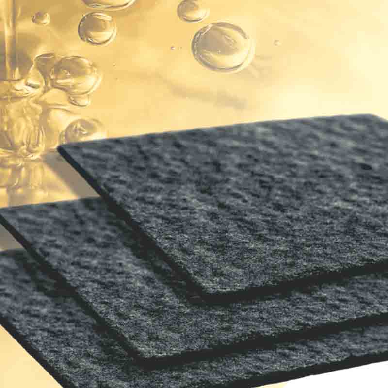 SuperSorb Carbon Pad con carbón activo para el tratamiento de aceite de freir.