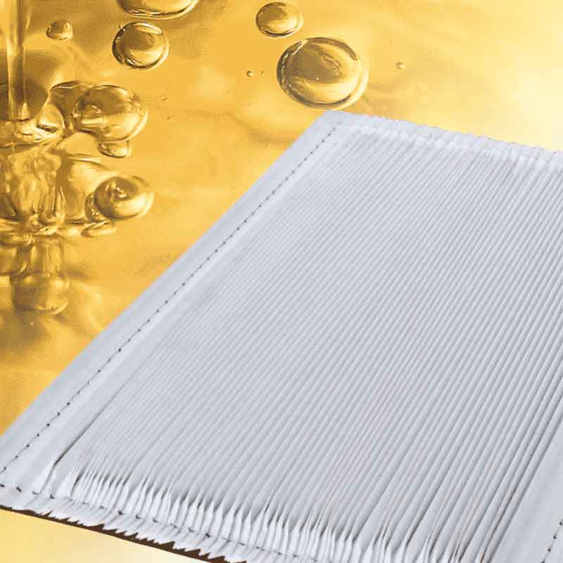 Carbon Pad with pleated filter paper for frying oil treatment and filtration